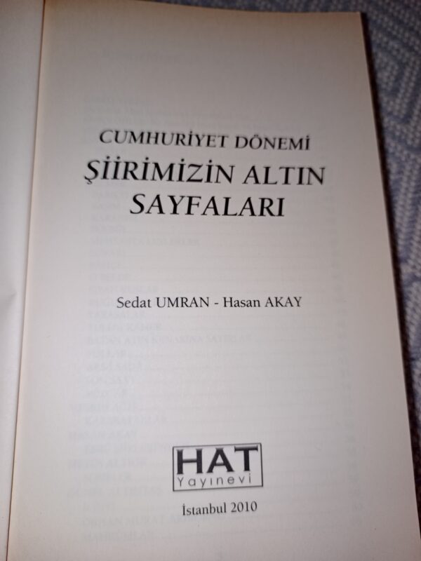 Sedat Umran, Hasan Akay- Cumhuriyet Dönemi Şiirimizin Altın Sayfaları - Görsel 4